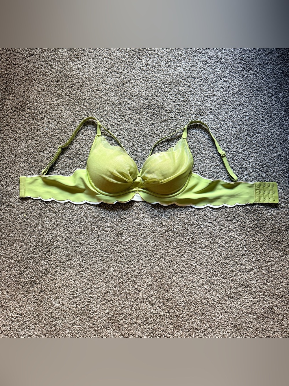 Lime Green Scalloped Underwire Bra - Women's Intimates